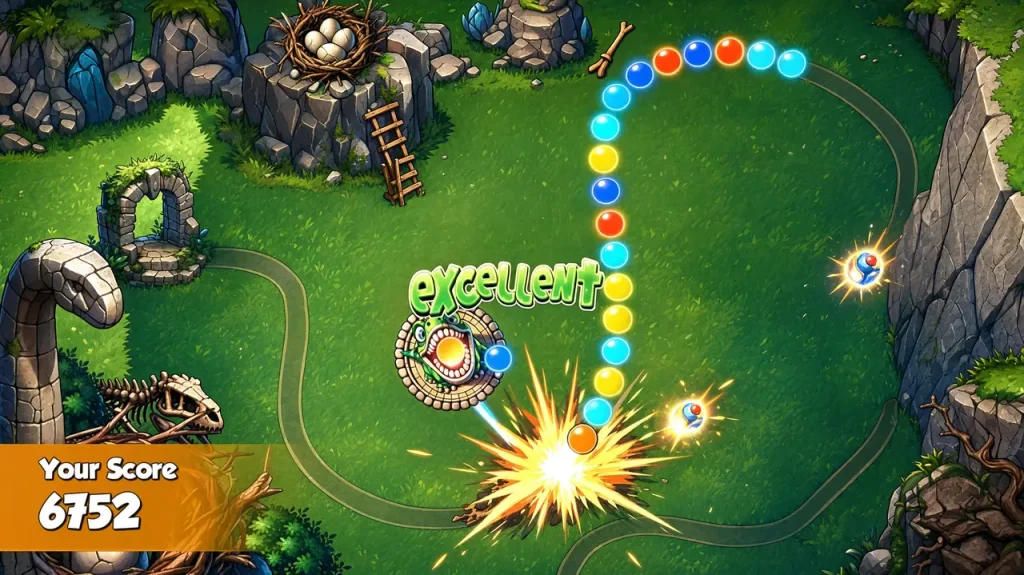 Zumba: Jurassic Marble Quest Switch NSP/XCI ROM Download screenshot